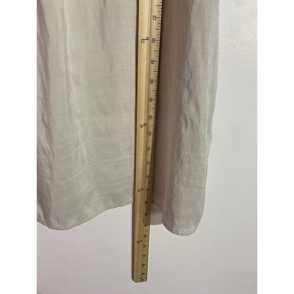 Eileen Fisher Tank Top M Cream Silk Minimalist Babydoll Travel Classic Office - Picture 14 of 15